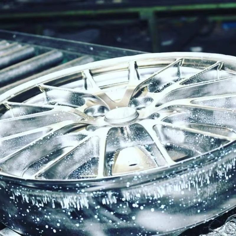 Forged wheel in the finishing stage