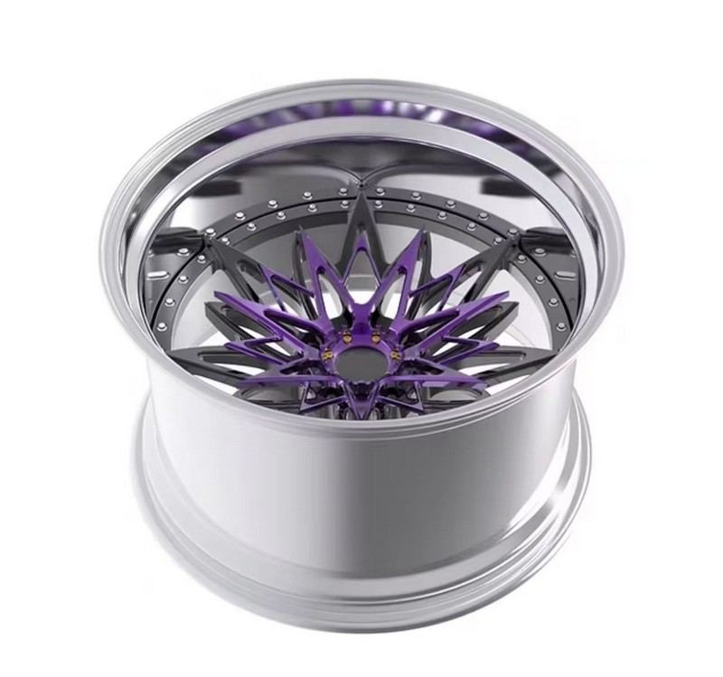 Three-piece forged wheel